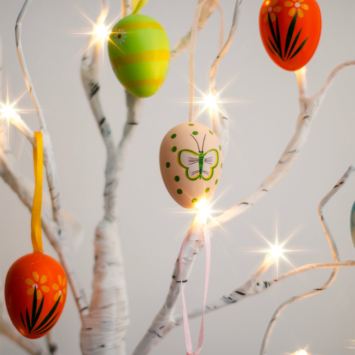 EAMBRITE Easter Decorations Easter Tree with 18x2 pcs Eggs Ornaments