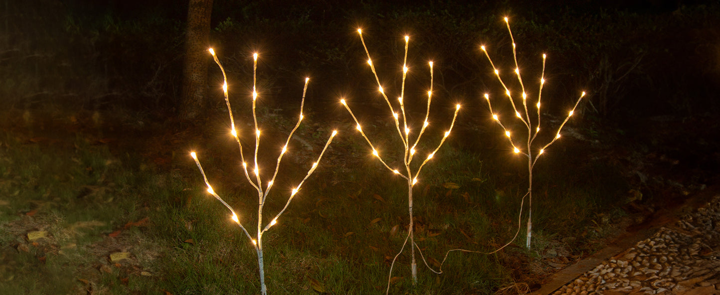 EAMBRITE Pre Lit White Birch Twig Branch Lights