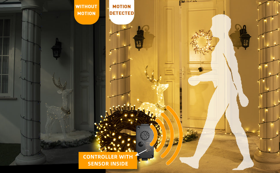 EAMBRITE Christmas Lights Outdoor 82 Ft 200 LT Christmas Lights with Cheerful Music