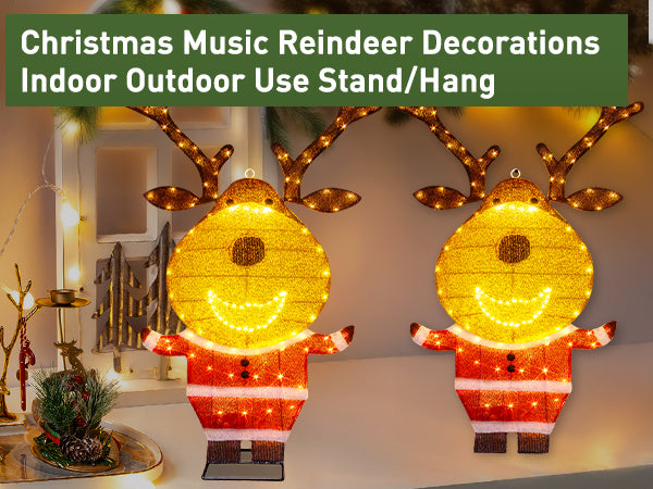 EAMBRITE Lighted Reindeer Outdoor Decorations
