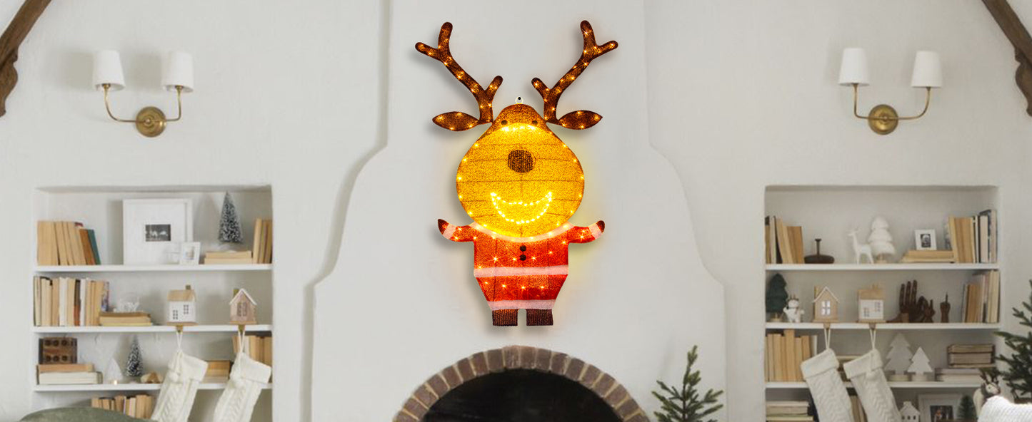 EAMBRITE Lighted Reindeer Outdoor Decorations