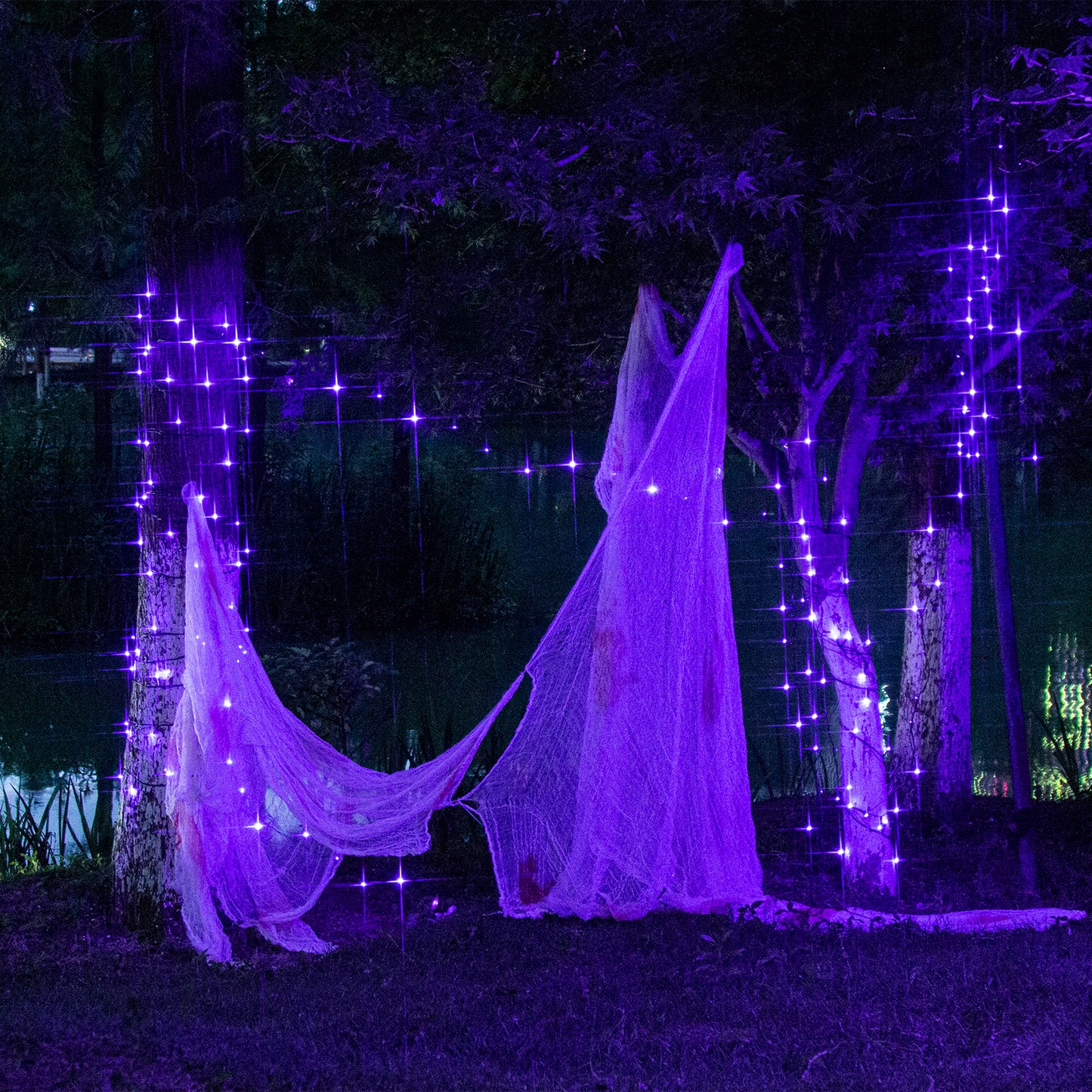 EAMBRITE Halloween Decorations 200 LED Halloween String Lights with Spooky Music