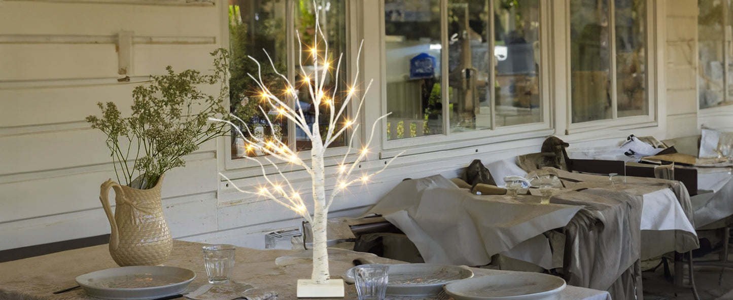 EAMBRITE Home Decorations Light Up White Birch Tree Indoor Christmas Decor